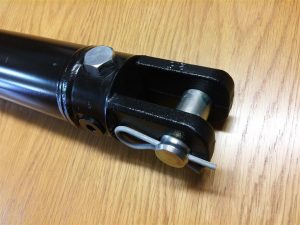 Black agricultural hydraulic cylidner