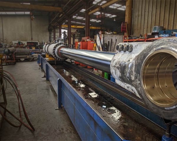 6060 Boom Cylinder on fitting bench